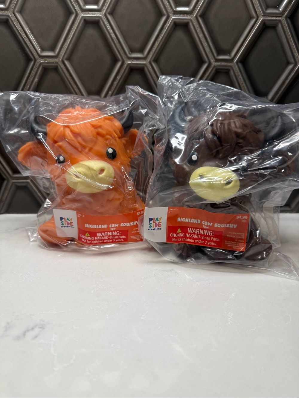 Lot of 2 MINI Highland Cow Squishy- Hobby Lobby